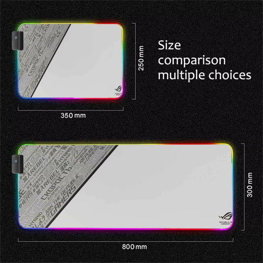 Black Rog Mouse Pad Gamer Desktop Rgb Mousepad Gaming Room Accessories Mouse Carpet Table Rug Keyboard for Computers Mouse Mat